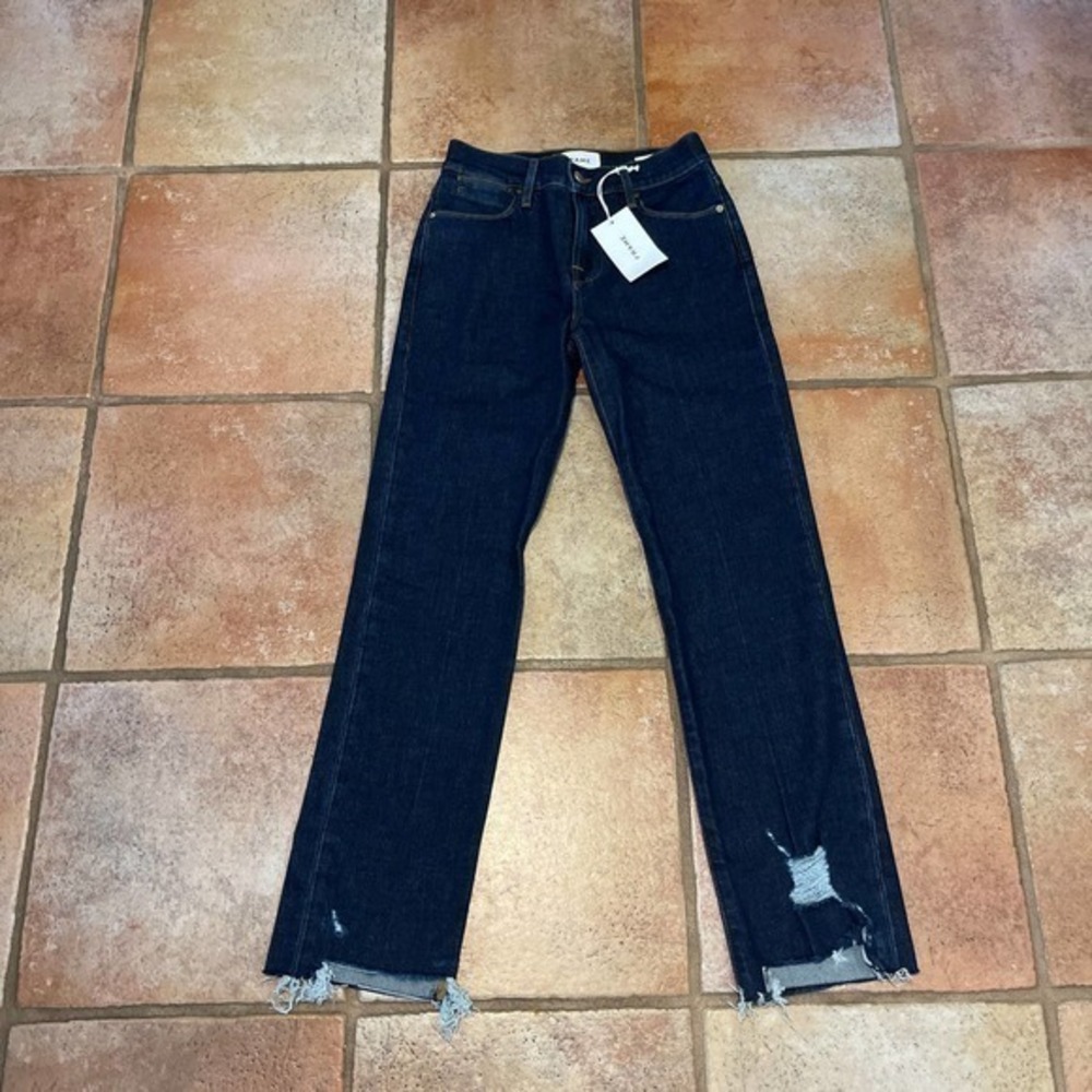 FRAME LE HIGH STRAIGHT RAW EDGE